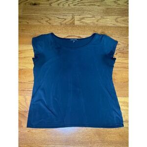 Eileen‎ Fisher Black 100% Silk Shirt Size Medium